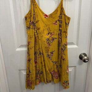 Gold floral dress